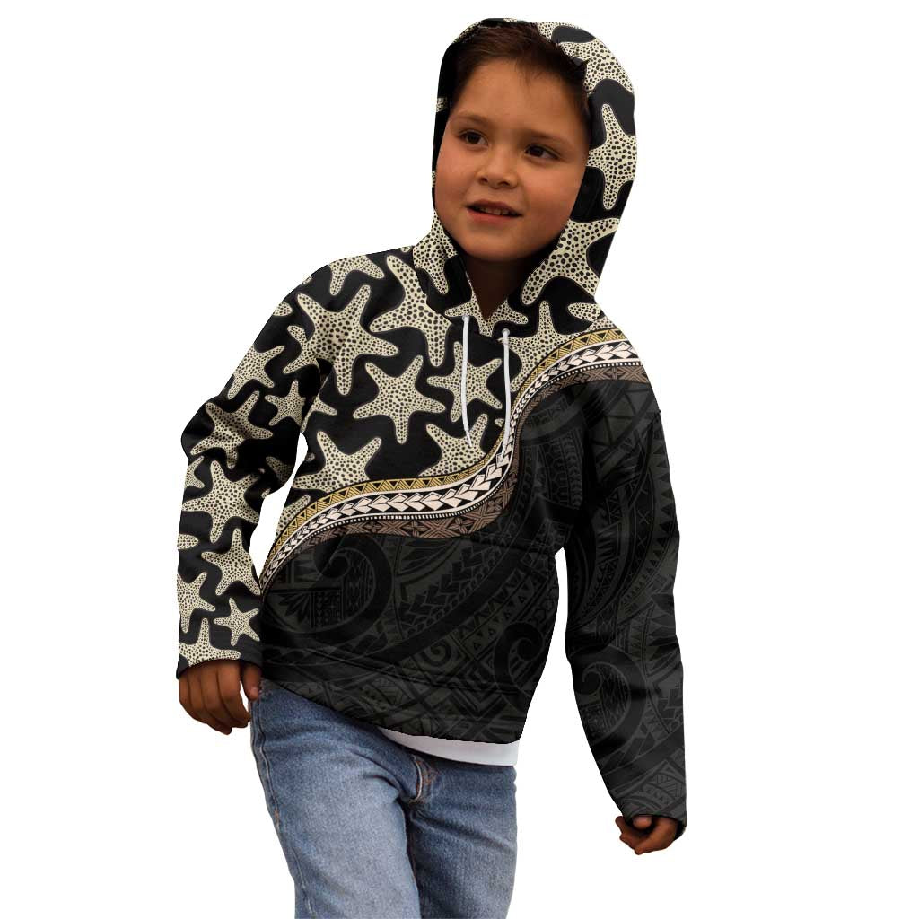 Beige Polynesian Starfish Unique Pattern Kid Hoodie