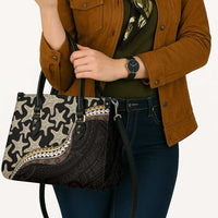 Beige Polynesian Starfish Unique Pattern Leather Bag