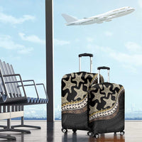 Beige Polynesian Starfish Unique Pattern Luggage Cover