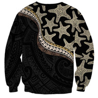 Beige Polynesian Starfish Unique Pattern Sweatshirt