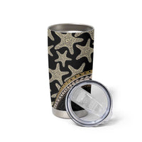 Beige Polynesian Starfish Unique Pattern Tumbler Cup
