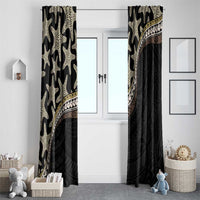 Beige Polynesian Starfish Unique Pattern Window Curtain