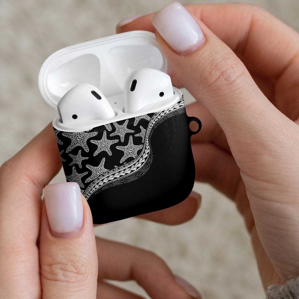 Monotone Polynesian Starfish Unique Pattern AirPods Case