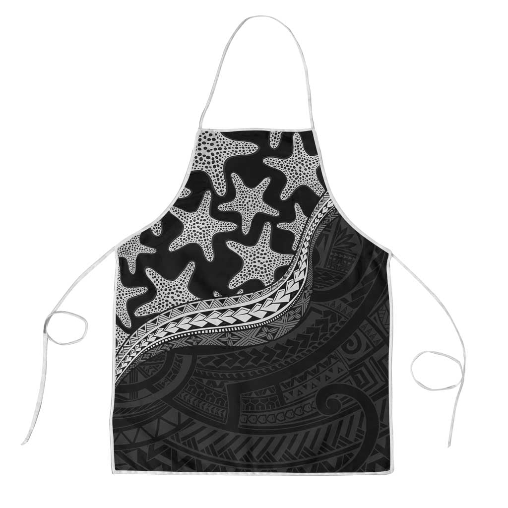 Monotone Polynesian Starfish Unique Pattern Apron