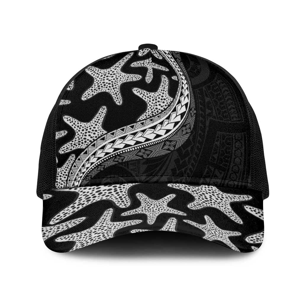 Monotone Polynesian Starfish Unique Pattern Baseball Net Cap