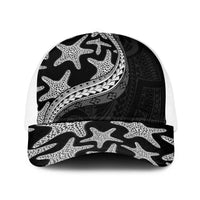 Monotone Polynesian Starfish Unique Pattern Baseball Net Cap