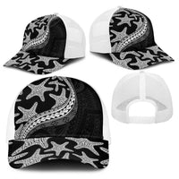 Monotone Polynesian Starfish Unique Pattern Baseball Net Cap