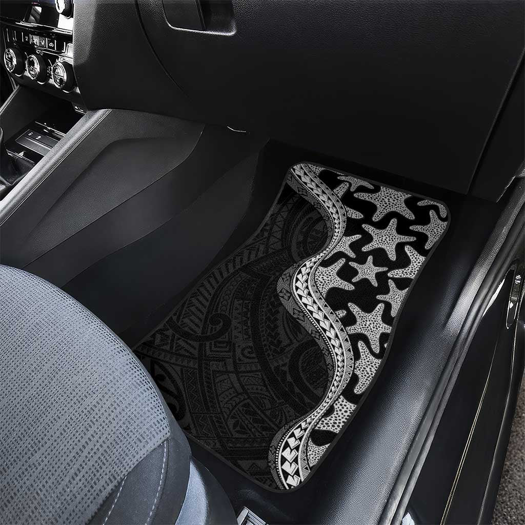 Monotone Polynesian Starfish Unique Pattern Car Mats