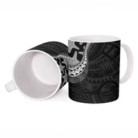 Monotone Polynesian Starfish Unique Pattern Ceramic Mug