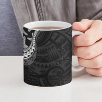 Monotone Polynesian Starfish Unique Pattern Ceramic Mug