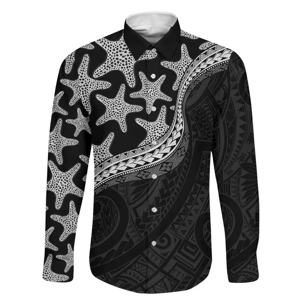 Monotone Polynesian Starfish Unique Pattern Family Matching Puletasi and Hawaiian Shirt