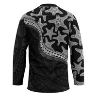 Monotone Polynesian Starfish Unique Pattern Hockey Jersey