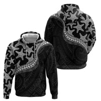 Monotone Polynesian Starfish Unique Pattern Hoodie