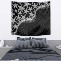 Monotone Polynesian Starfish Unique Pattern Tapestry