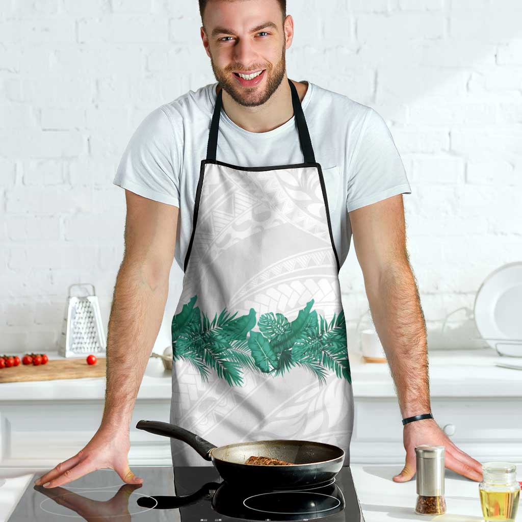 Hawaii Tropical Leaves Apron Polynesian Pattern