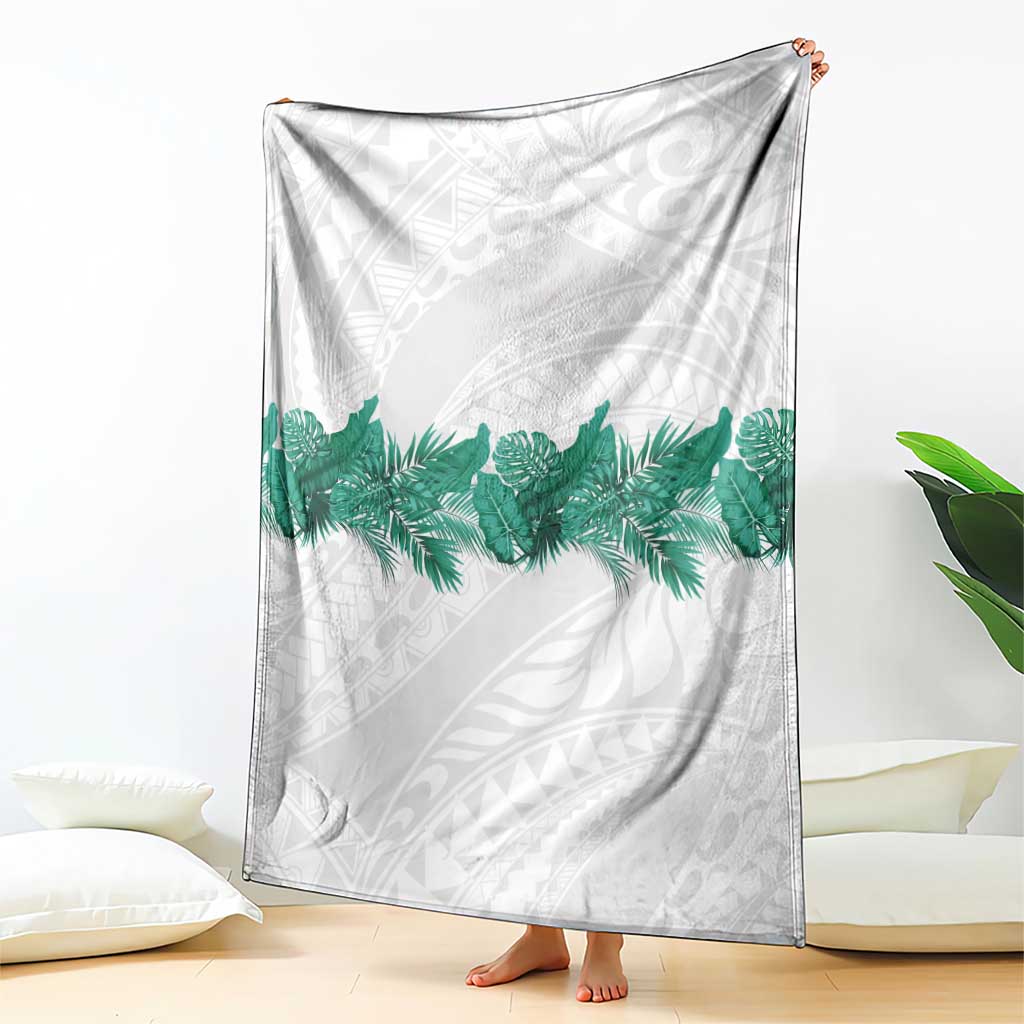 Hawaii Tropical Leaves Blanket Polynesian Pattern