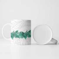 Hawaii Tropical Leaves Ceramic Mug Polynesian Pattern