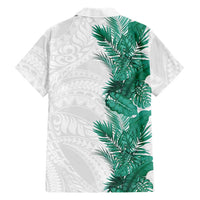 Hawaii Tropical Leaves Family Matching Puletasi and Hawaiian Shirt Polynesian Pattern