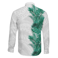 Hawaii Tropical Leaves Family Matching Short Sleeve Bodycon Dress and Hawaiian Shirt Polynesian Pattern