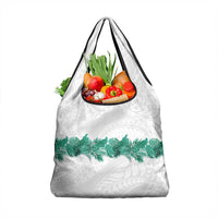 Hawaii Tropical Leaves Grocery Bag Polynesian Pattern