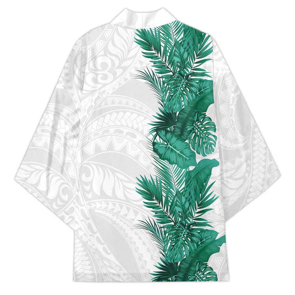 Hawaii Tropical Leaves Kimono Polynesian Pattern