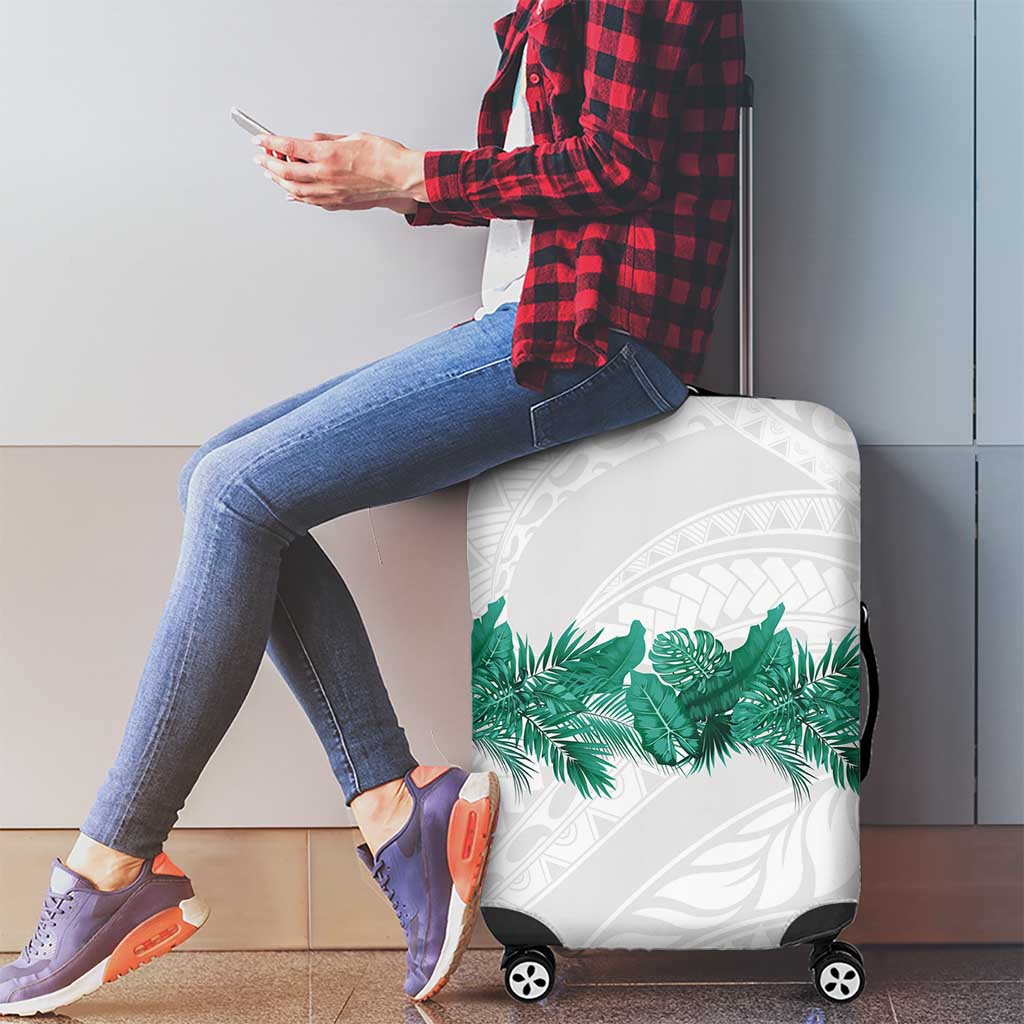 Hawaii Tropical Leaves Luggage Cover Polynesian Pattern