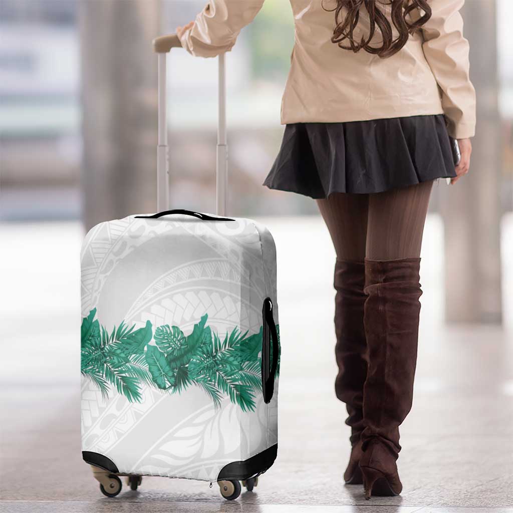 Hawaii Tropical Leaves Luggage Cover Polynesian Pattern