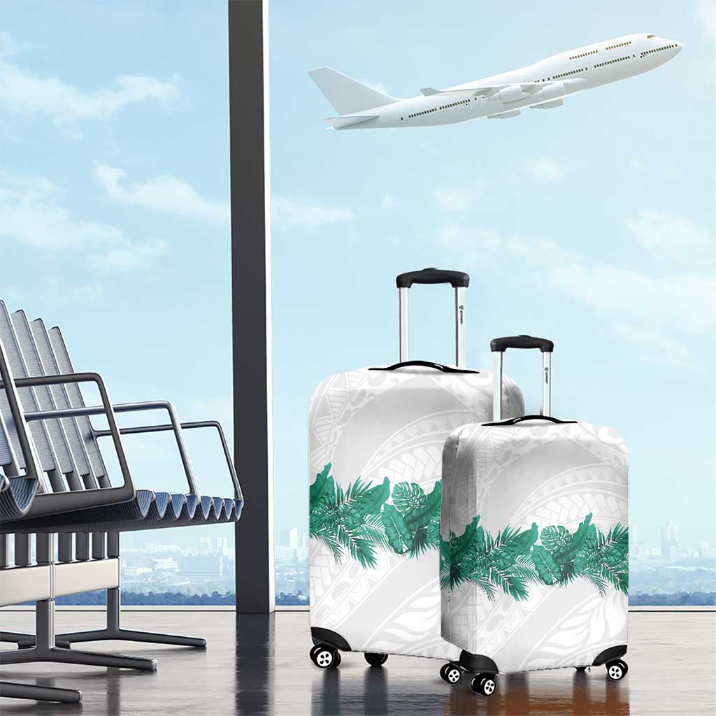 Hawaii Tropical Leaves Luggage Cover Polynesian Pattern