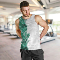 Hawaii Tropical Leaves Men Tank Top Polynesian Pattern