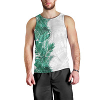 Hawaii Tropical Leaves Men Tank Top Polynesian Pattern