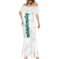 Hawaii Tropical Leaves Mermaid Dress Polynesian Pattern