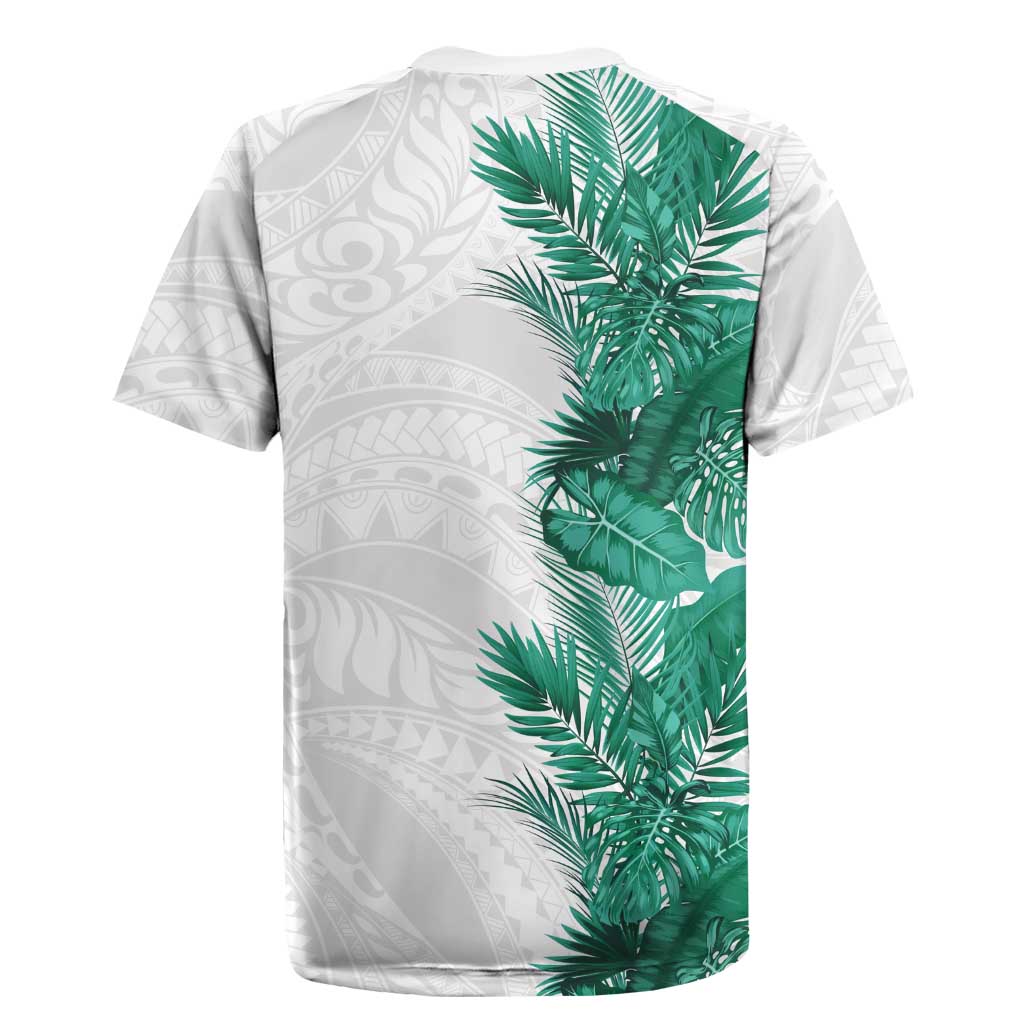 Hawaii Tropical Leaves Rugby Jersey Polynesian Pattern