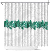 Hawaii Tropical Leaves Shower Curtain Polynesian Pattern