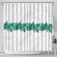 Hawaii Tropical Leaves Shower Curtain Polynesian Pattern
