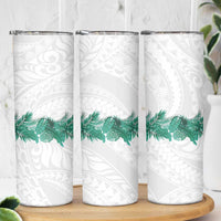 Hawaii Tropical Leaves Skinny Tumbler Polynesian Pattern
