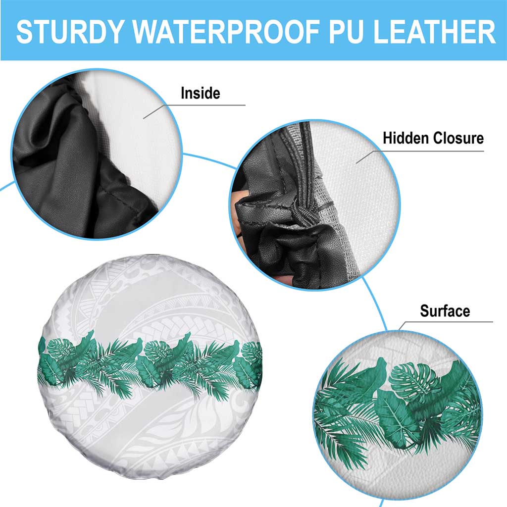 Hawaii Tropical Leaves Spare Tire Cover Polynesian Pattern
