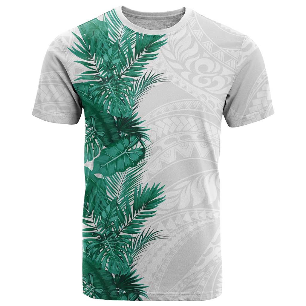 Hawaii Tropical Leaves T Shirt Polynesian Pattern