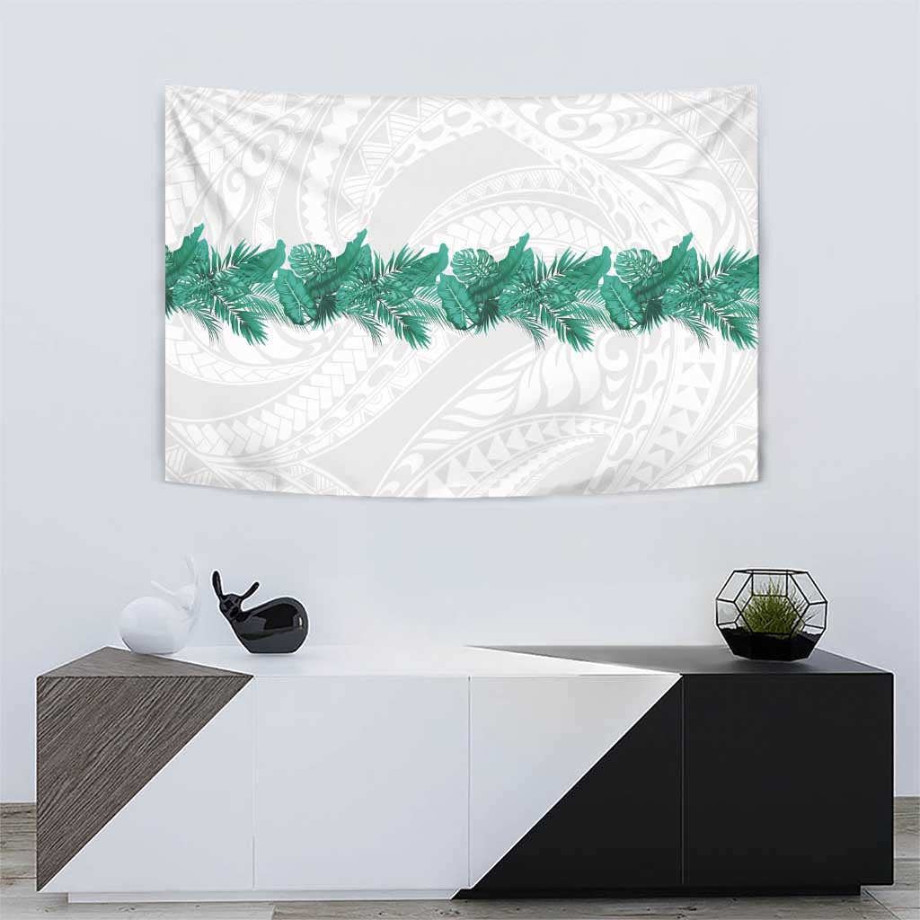 Hawaii Tropical Leaves Tapestry Polynesian Pattern