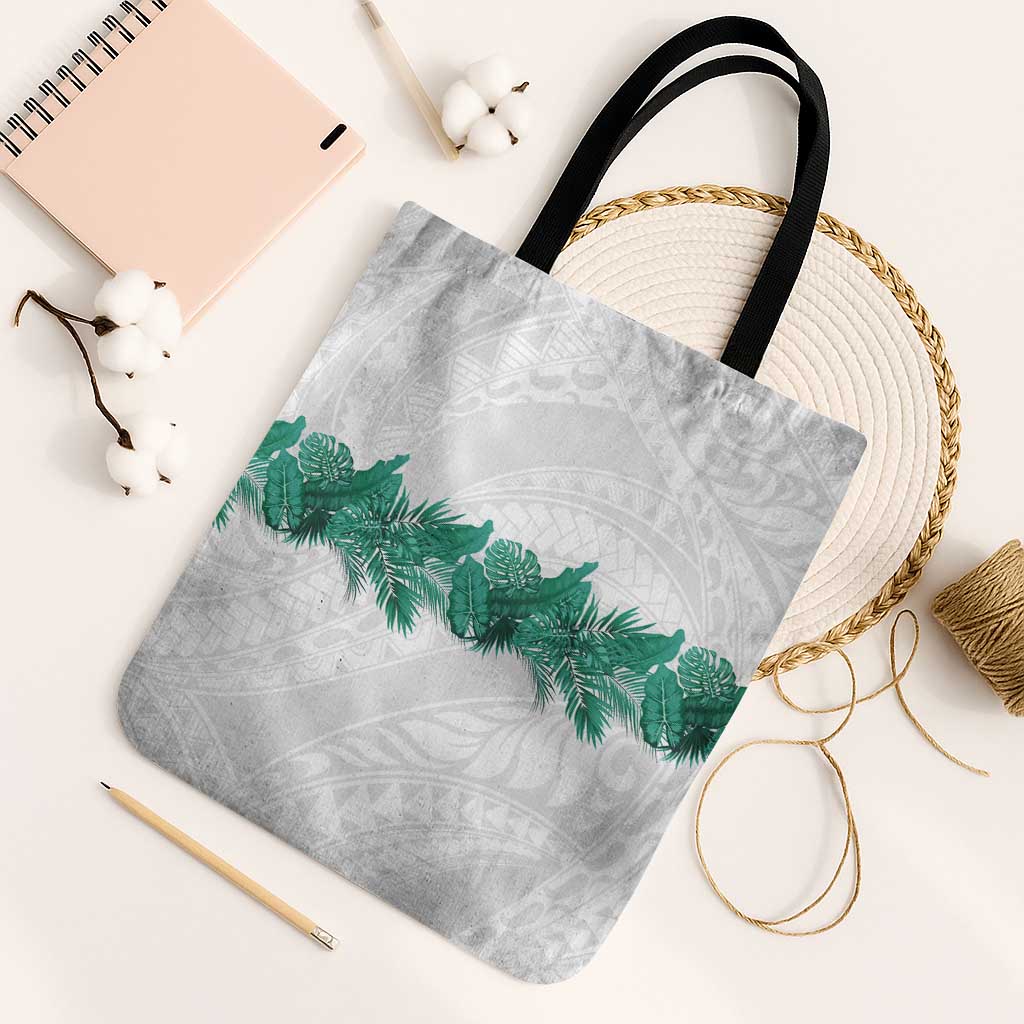 Hawaii Tropical Leaves Tote Bag Polynesian Pattern