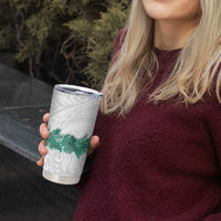 Hawaii Tropical Leaves Tumbler Cup Polynesian Pattern