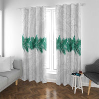 Hawaii Tropical Leaves Window Curtain Polynesian Pattern