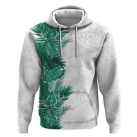 Hawaii Tropical Leaves Zip Hoodie Polynesian Pattern