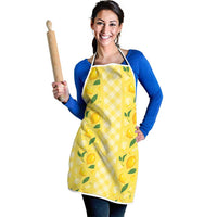 Hawaii Lemon Palaka Apron Striped Stylized