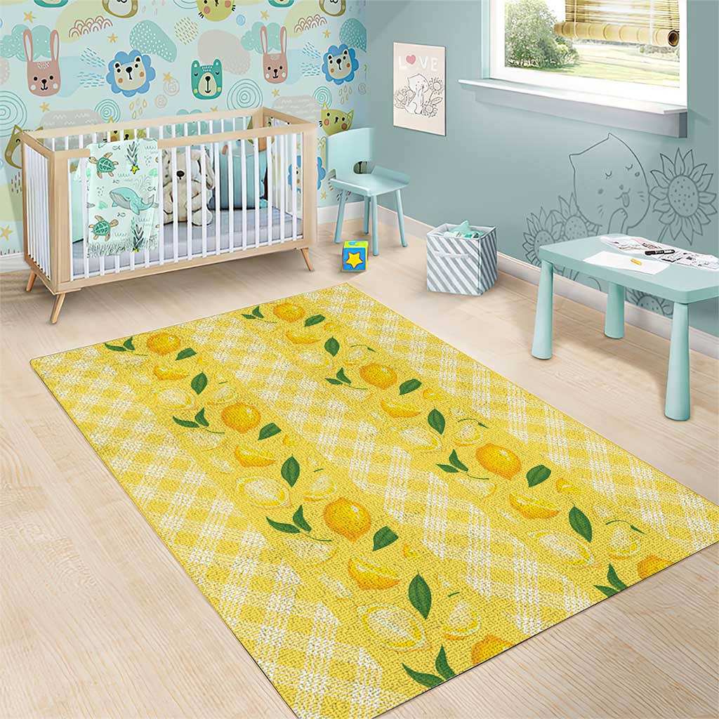 Hawaii Lemon Palaka Area Rug Striped Stylized