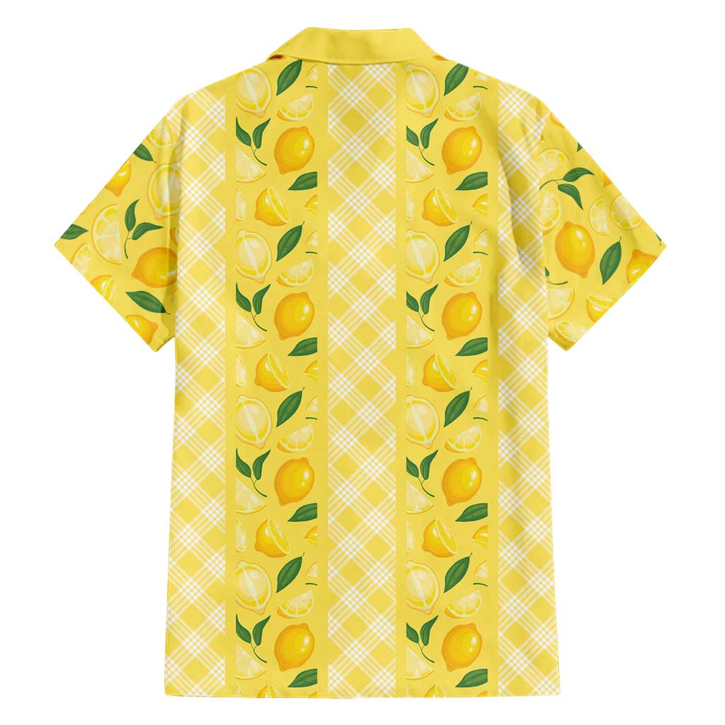 Hawaii Lemon Palaka Family Matching Tank Maxi Dress and Hawaiian Shirt Striped Stylized