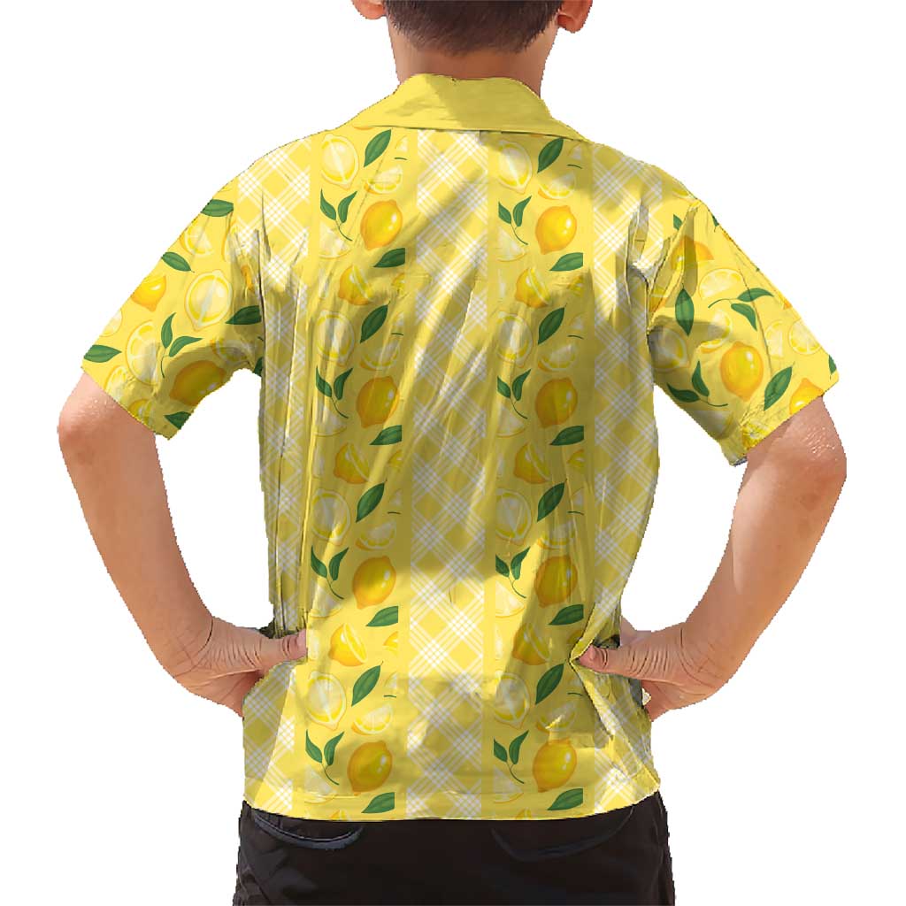 Hawaii Lemon Palaka Hawaiian Shirt Striped Stylized