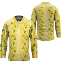 Hawaii Lemon Palaka Hockey Jersey Striped Stylized