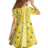 Hawaii Lemon Palaka Kid Short Sleeve Dress Striped Stylized