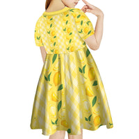 Hawaii Lemon Palaka Kid Short Sleeve Dress Striped Stylized