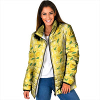 Hawaii Lemon Palaka Padded Jacket Striped Stylized